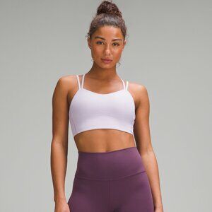 Lululemon Like a Cloud Ribbed Longline Bra (Lilac Ether) (Size 6)